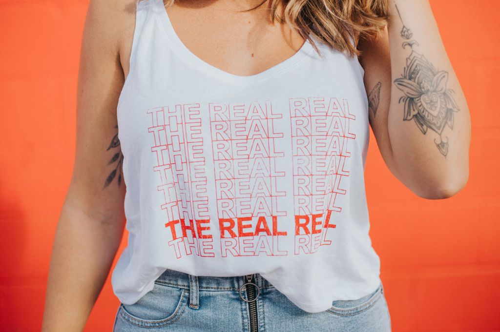 The Real Real Cozy White Cropped Tank