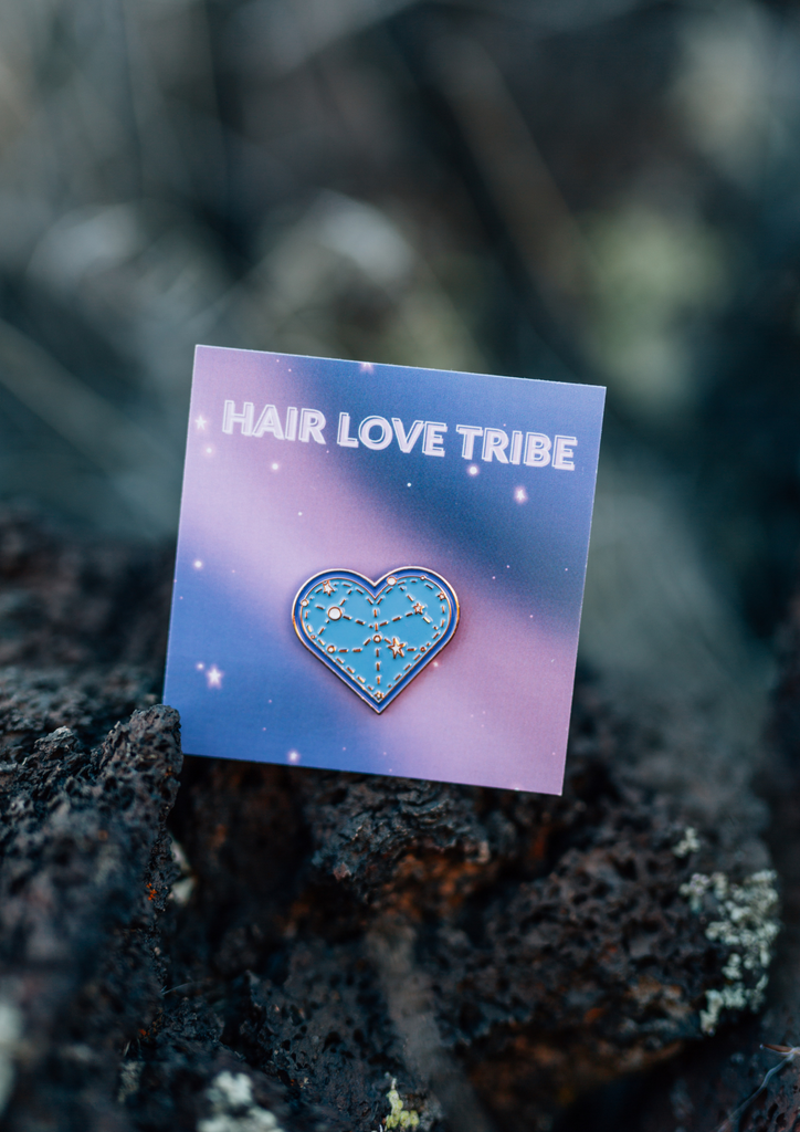 Hair Love Constellation Heart Pin