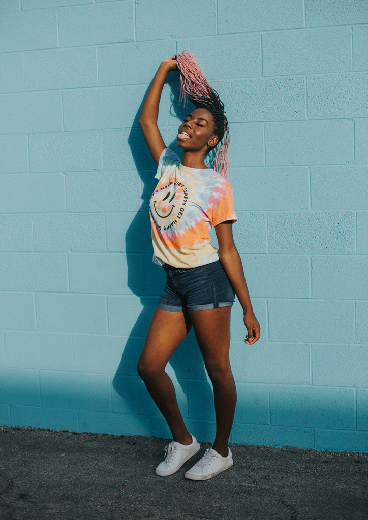 Get Happy, Get Snappy Tie Dyed Tee
